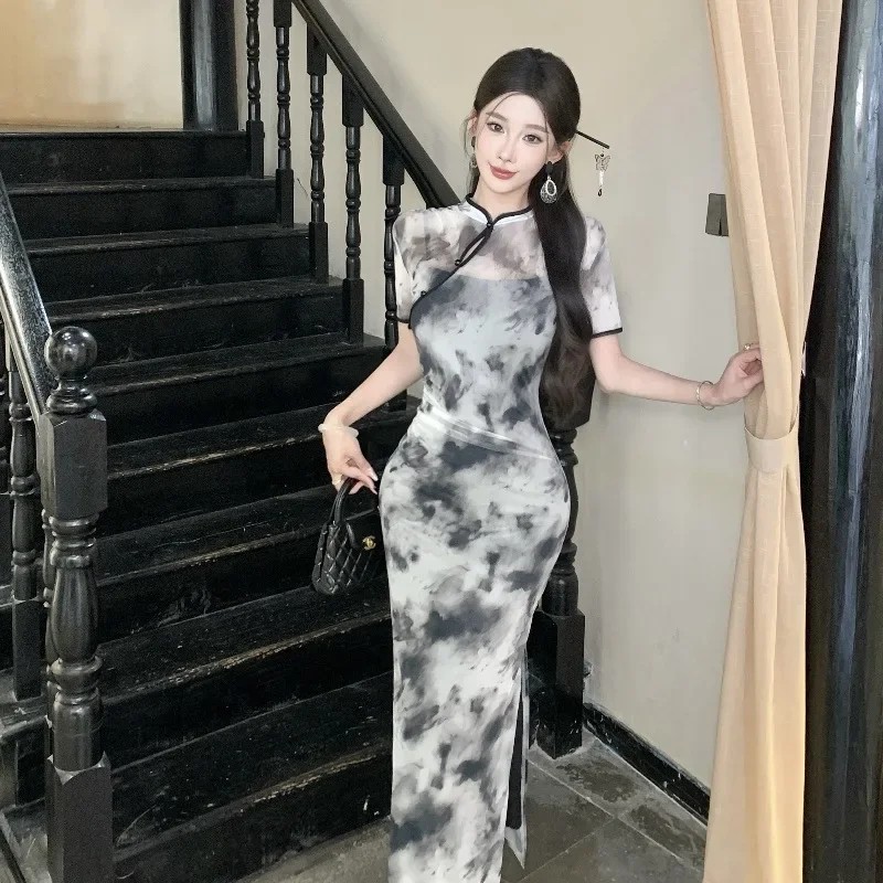 Ʈ  ũ μ   Cheongsam 巹   Ʈ ȭ μ ο ߱ Ÿ ǽ 巹